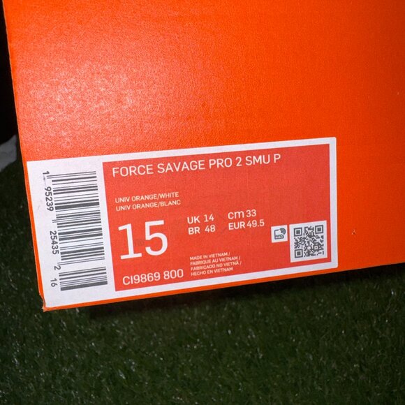 Nike Force Savage Pro 2 PE Clemson Team Issue Football Cleats Mens 15 CI9869-800 main image 6